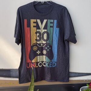 Level 30 Unlocked Gaming T-Shirt - Gray